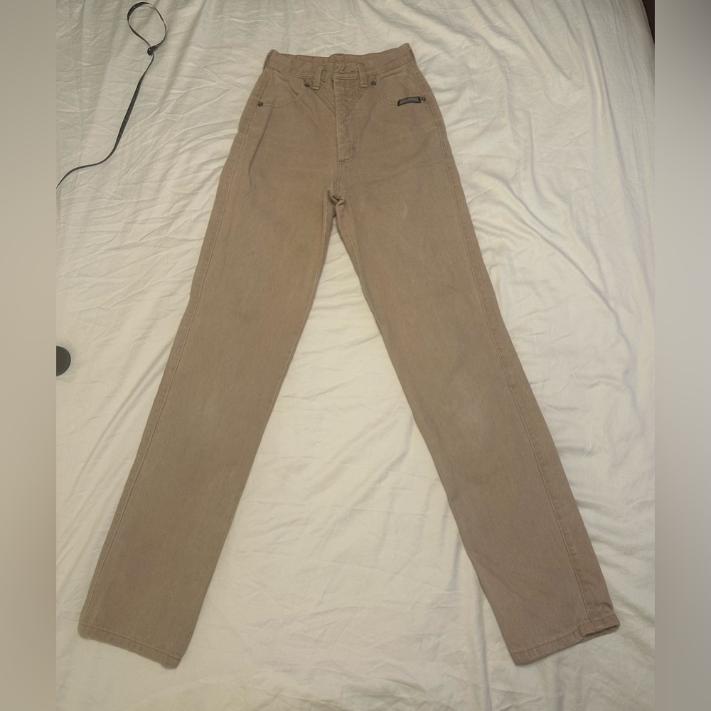 Women’s Vintage Roughrider Tan Jeans Size 22” 23” Waist, Size 0 or 1